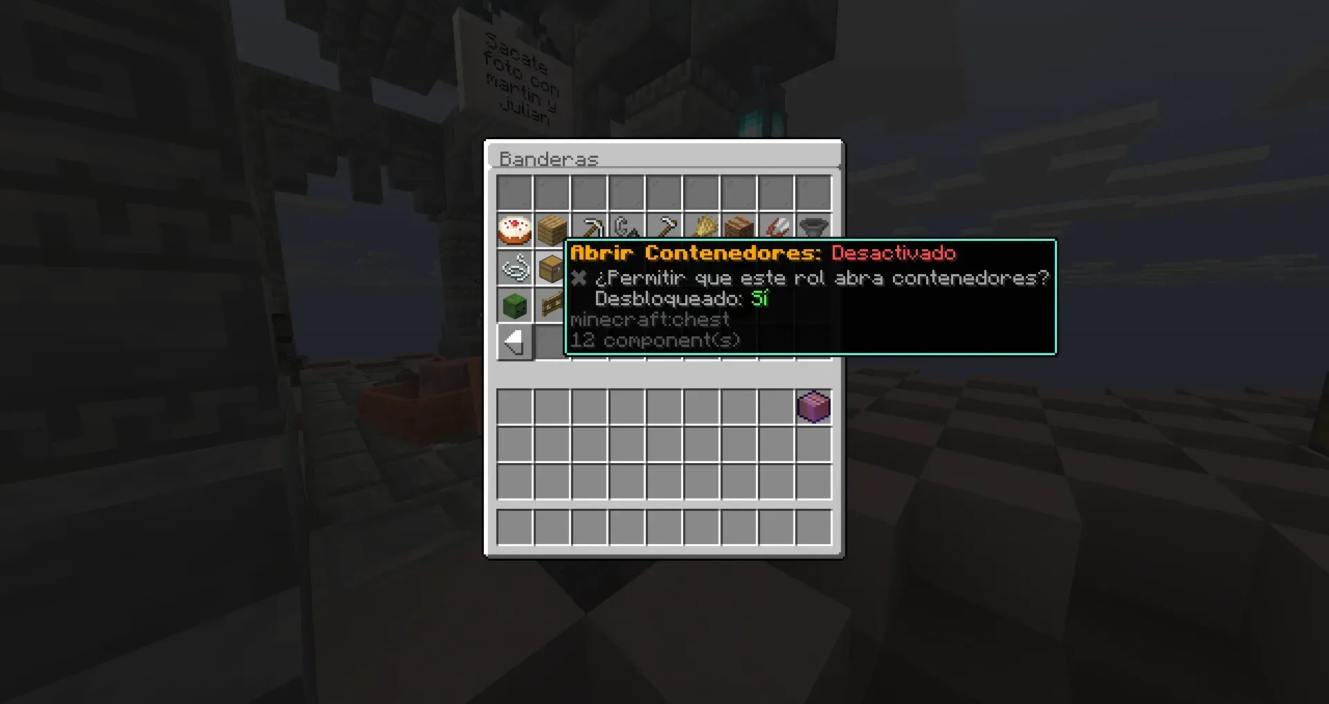 Bandera Abrir Contenedores desactivada